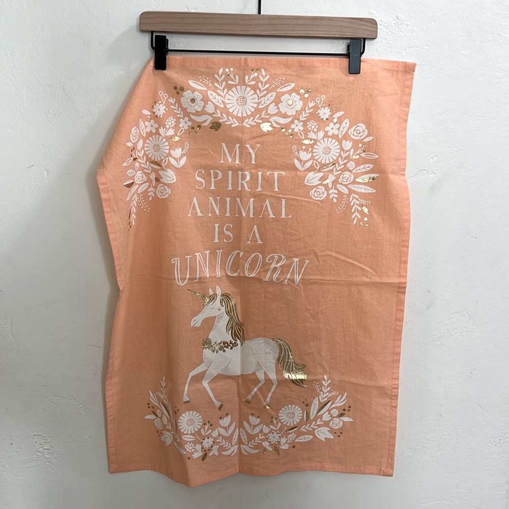 Paper Source Unicorn Tea towel or banner